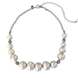 Lia Sophia Faux Baroque Pearl Necklace